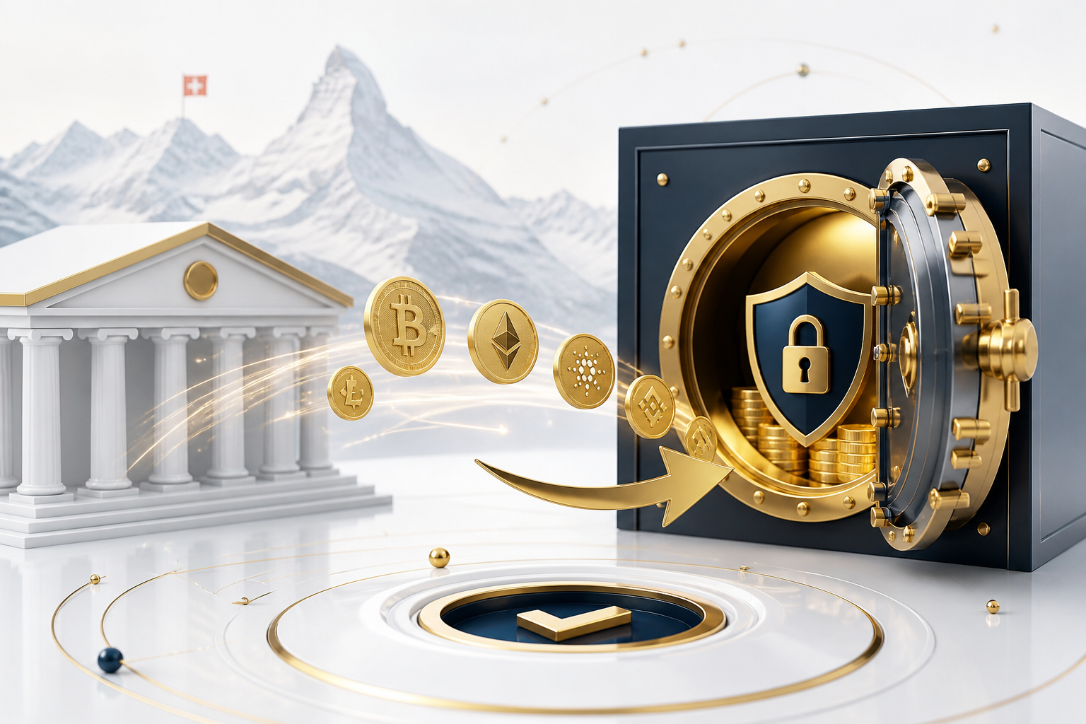 AI generated concept of cryptocurrency funds returning to a protected account